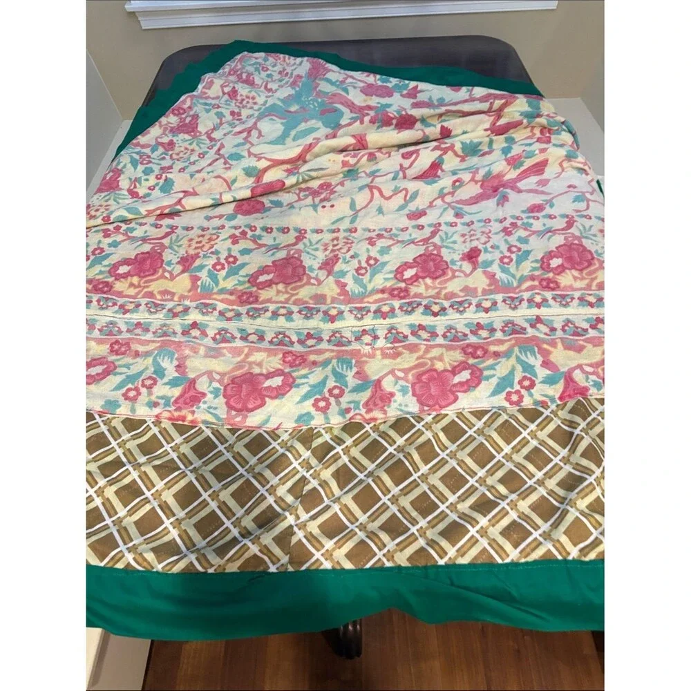 Hand Crafted Multicolor Patchwork Quilt - Floral,Mickey mouse & Plaid Squares
